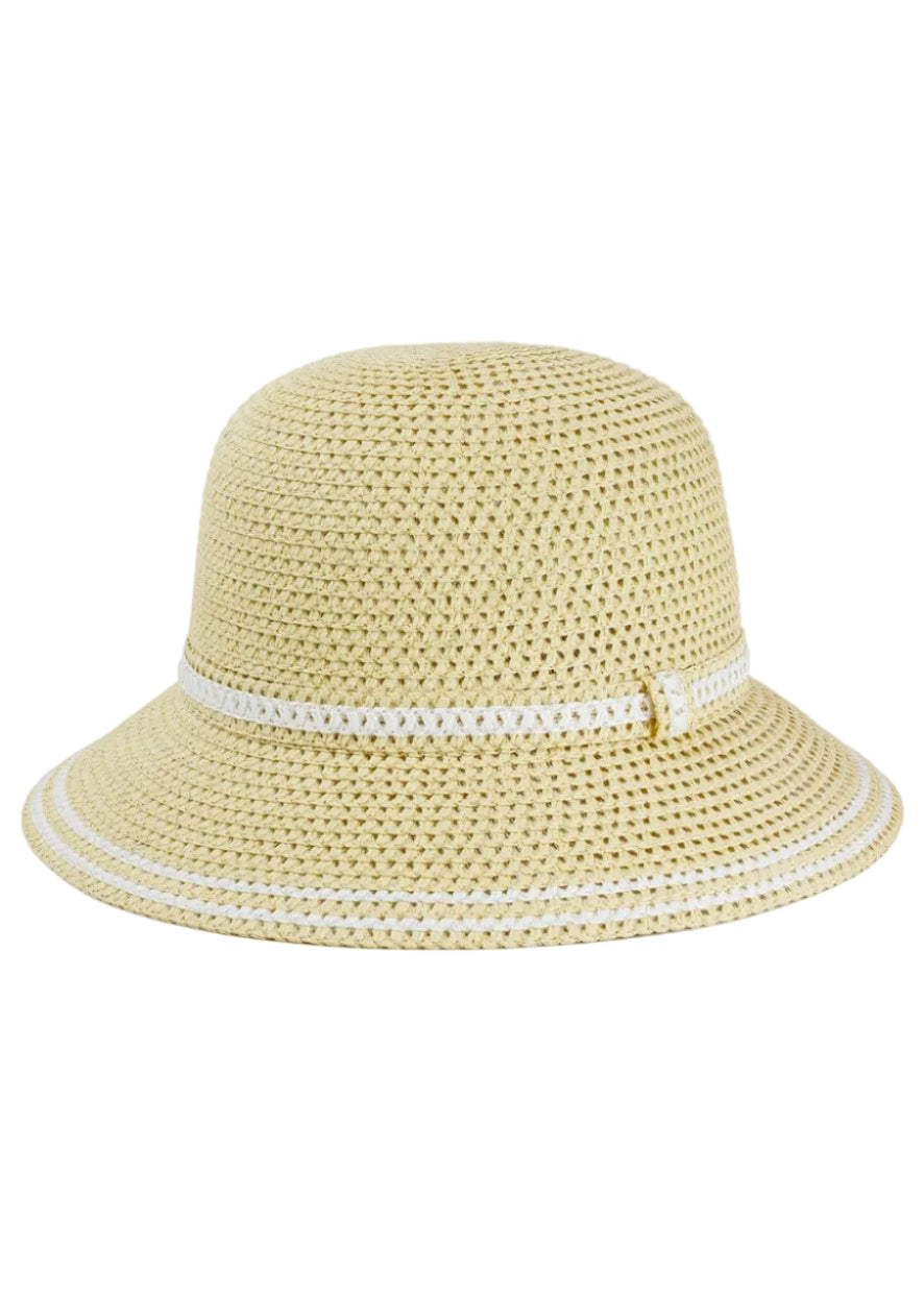 Magid Perforated Braided Straw Bucket Hat