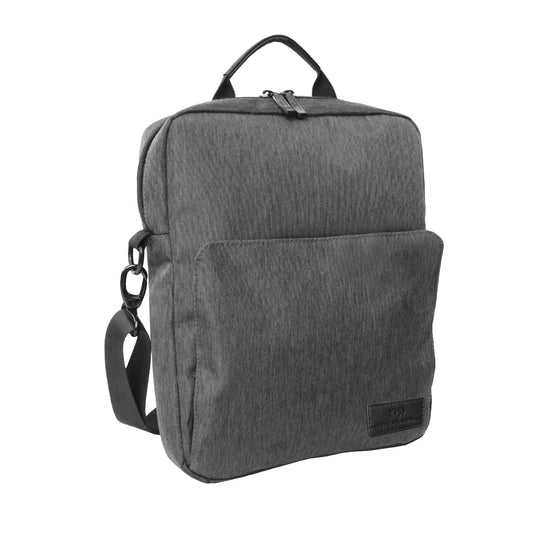 Jack Abrahams The Messenger 12-In Twill Messenger Bag with Tablet Sleeve