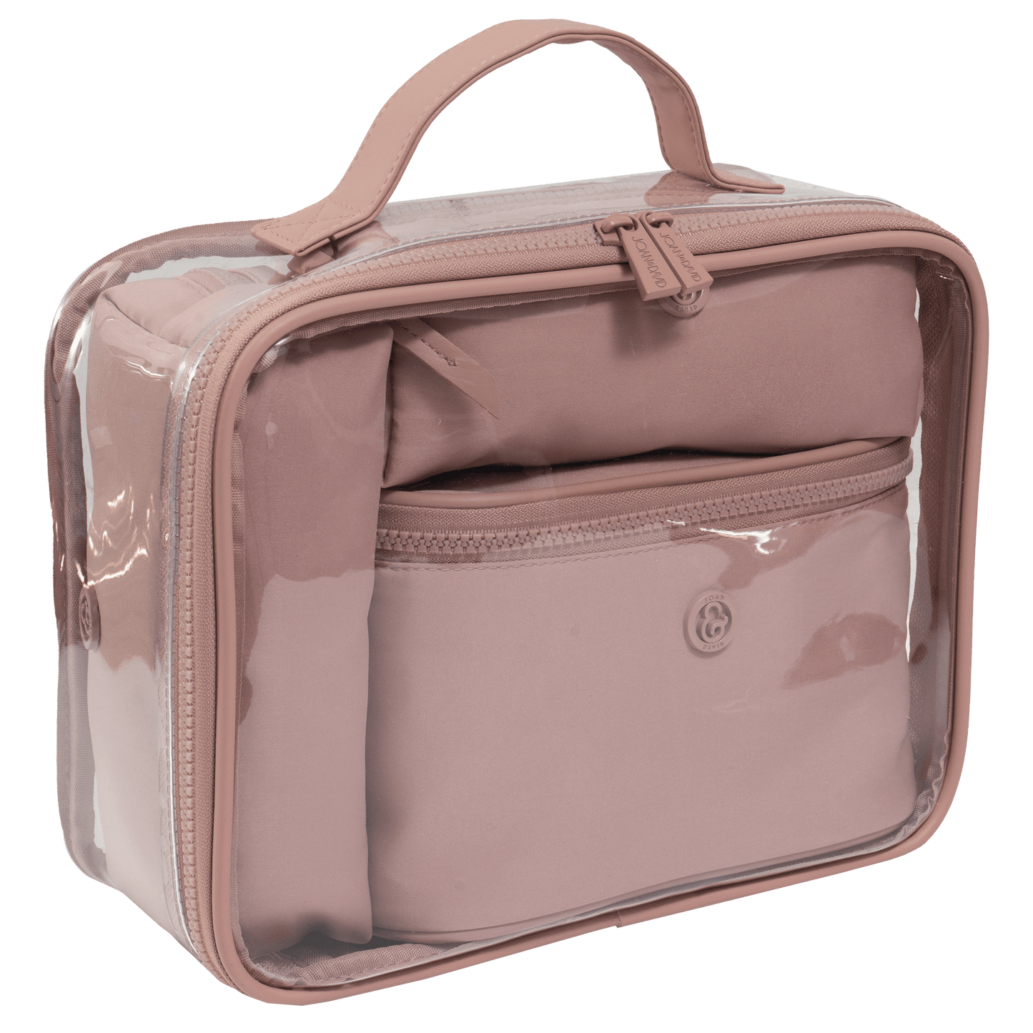 Joan & David Tonal Sport Nylon 4-Piece Clear Cosmetic Bag Set