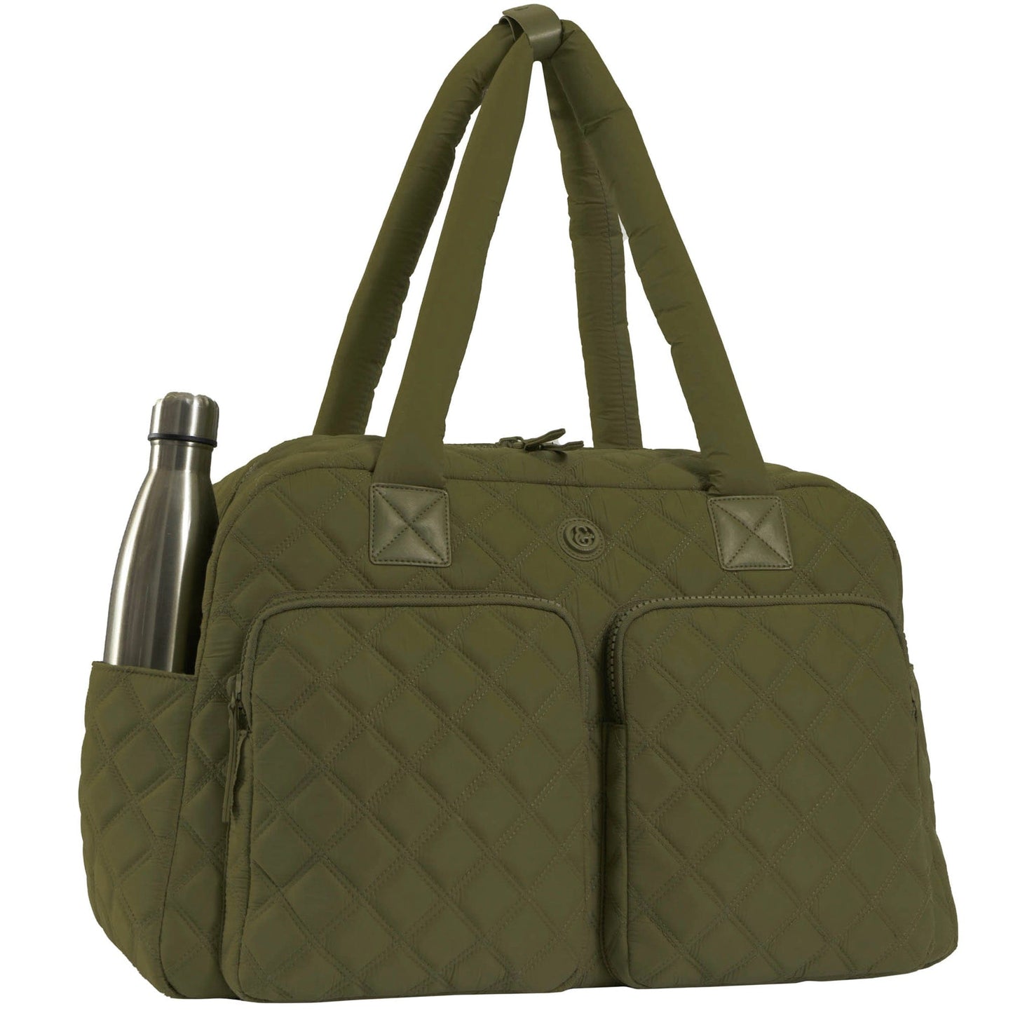 Joan & David Two Pocket Diamond Quilted 22 in. Duffel Bag