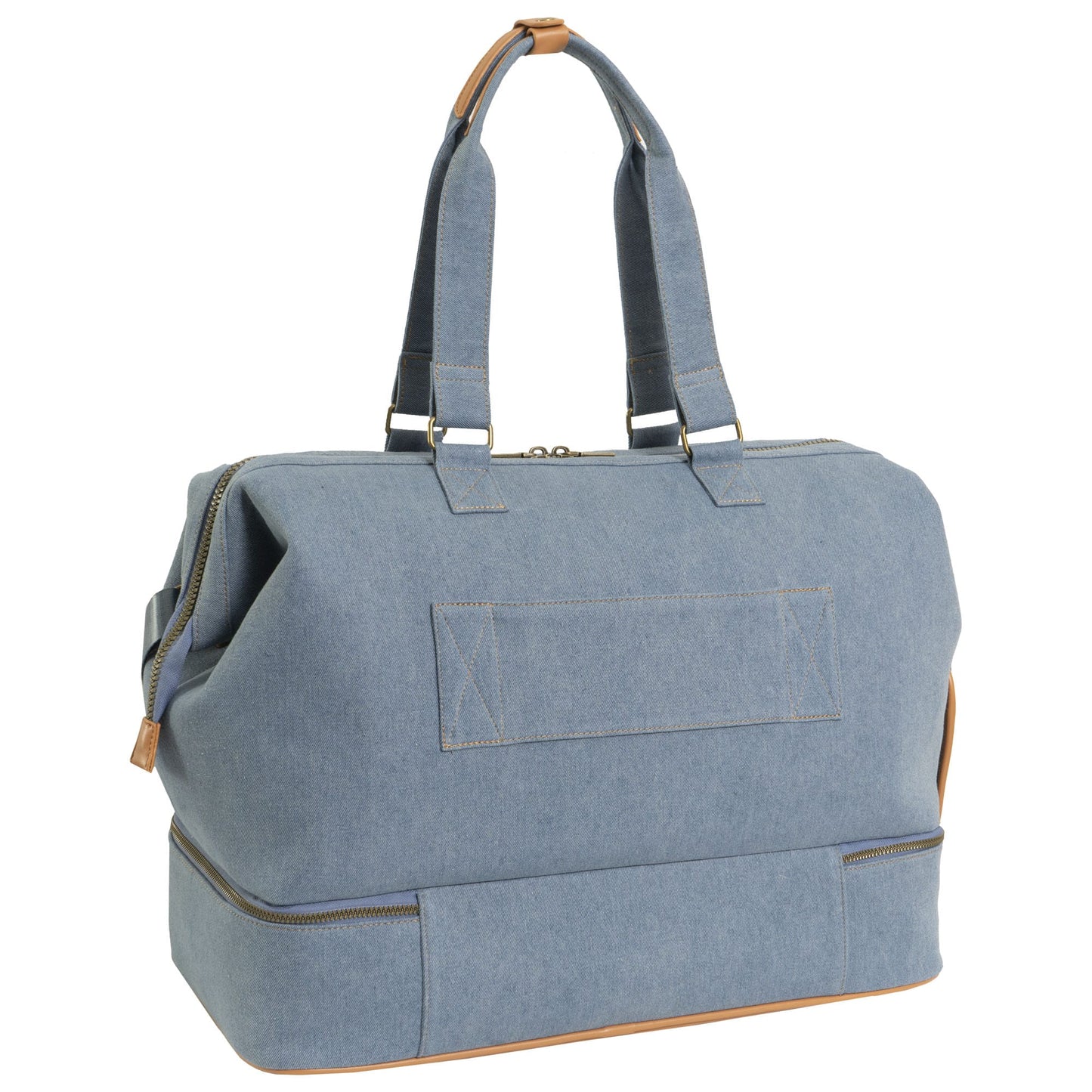 Max Studio The Billie 20 Inch Denim Drop Bottom Weekender Duffel
