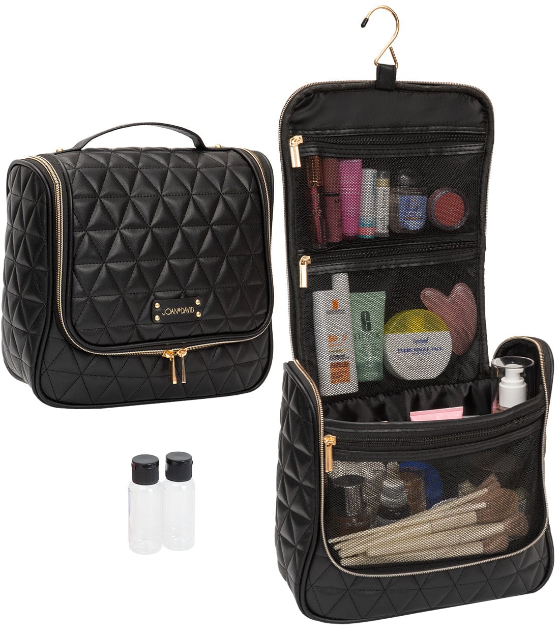 Joan & David The Triangle Quilted Hanging Makeup Toiletry Bag