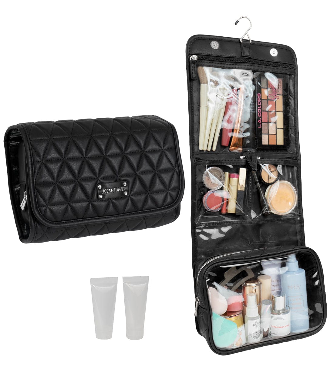 Joan & David The Triangle Quilted Roll Hanging Makeup Toiletry Bag